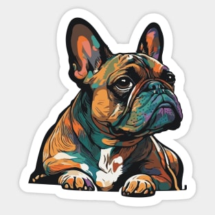 French Bulldog Dog Art Sticker